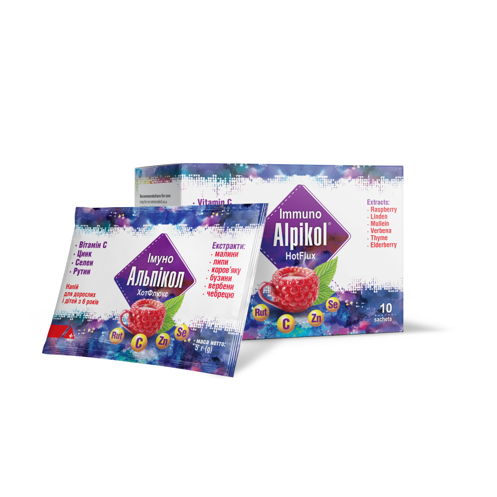Альпікол ХотФлюкс напій для дорослих з малиновим смаком