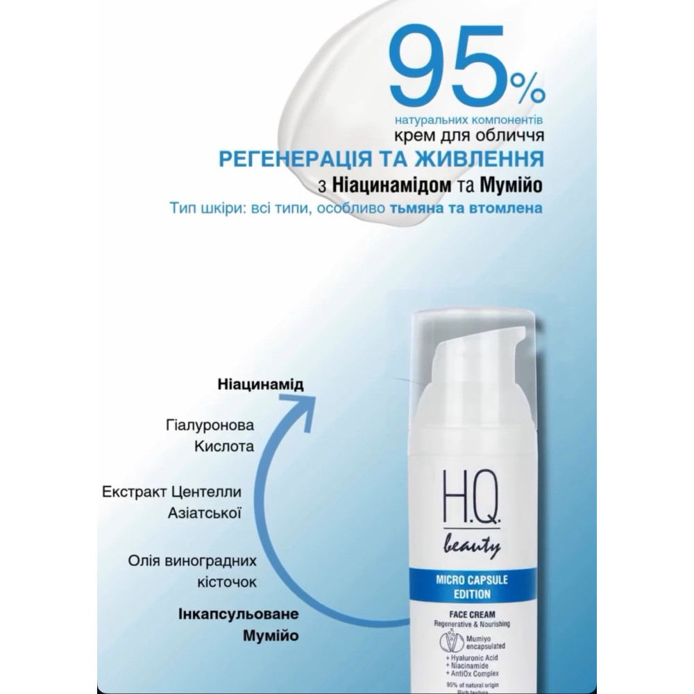 H.Q.Beauty МІКРО КАПСУЛА ЕДІШН Крем для обличчя регенерація та живлення